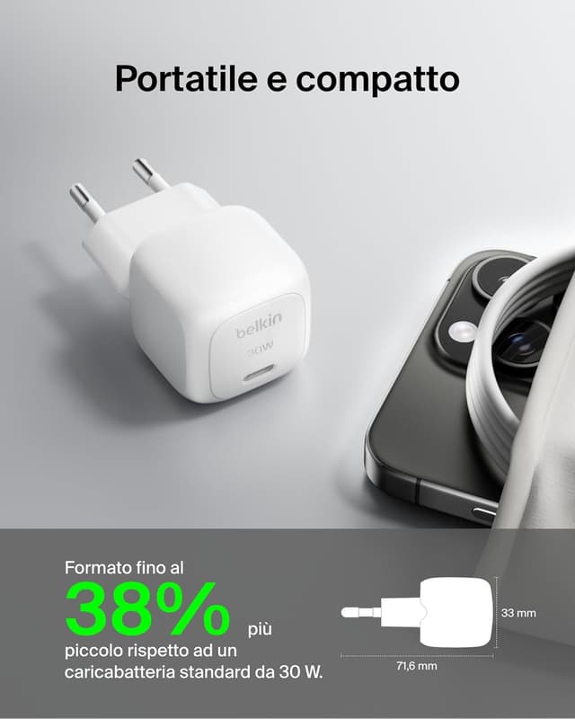 Detalle de Belkin BoostCharge 30W Caricabatterie da parete