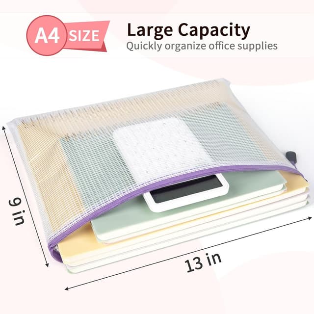 Detalle de A4 Plastic Wallets Folders 12 Pack