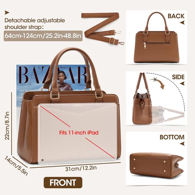 Detalle de RAINSMORE Handtasche Mittelgroß 31×14×22 cm