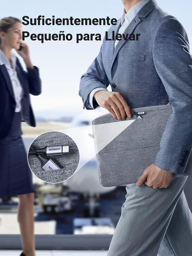 Detalle 2 de UGREEN Adaptador USB-C 3.0 OTG Aluminio Nylon 5Gbps ⚡