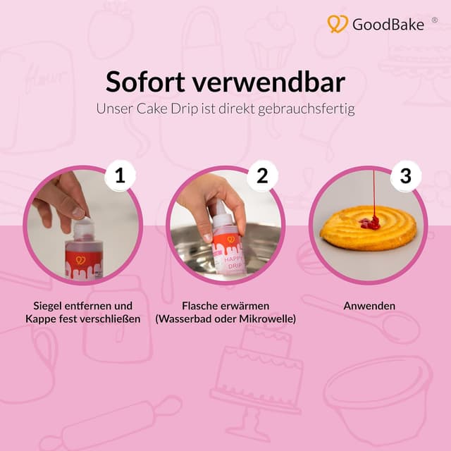 Thumbnail 3 de GoodBake Happy Drip Rot 145 g 🎂