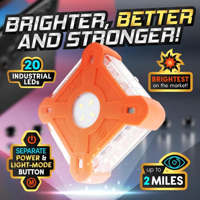 Detalle de MARCALA Emergency LED Road Flares 3-Pack