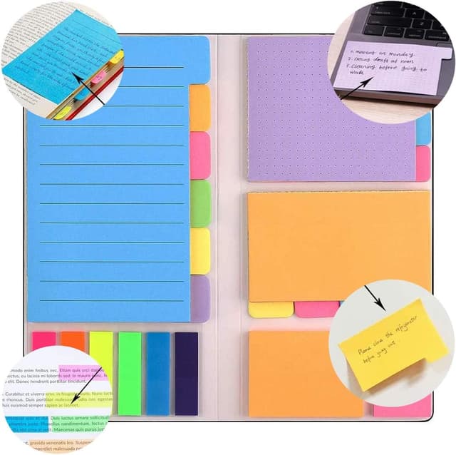 Detalle 2 de Lot de 500 notes autocollantes, 7 types đź—‚