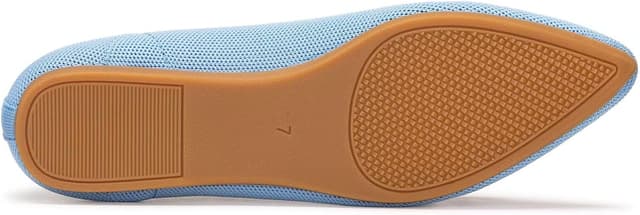 Detalle de Frank Mully Loafer Flats für Damen – waschbare Strickstoff-Flats im Ballettstil mit Schleifen