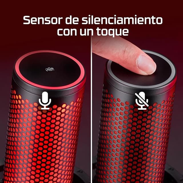 Detalle de HyperX Quadcast 2 Frost — micrófono USB para streaming 🎤