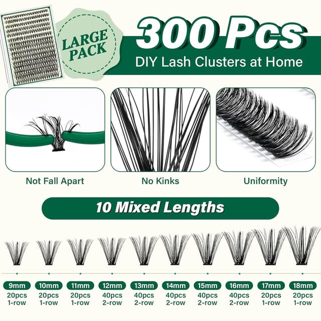 Detalle 2 de KEYYOU Lash Extension Kit 300pcs DIY