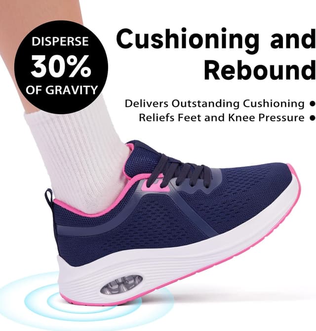 Detalle 2 de ZCBSTL Wide Fit Women’s Orthopedic Trainers with Arch Support & Air Cushion