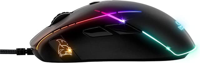 Detalle de EMPIRE GAMING X-Blades: beidhändige kabelgebundene Gaming-Maus mit 6400 DPI, 1000 Hz & LED-RGB