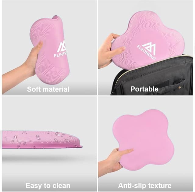 Thumbnail 6 de Flintronic Yoga Genouillère (2 pièces) avec tapis antidérapants et bandes de résistance pour protéger genoux, coudes et poignets