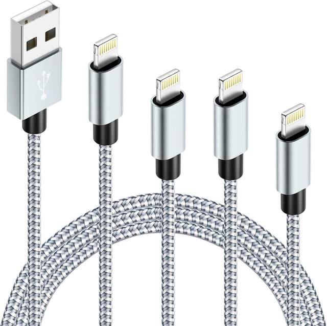 Detalle de IDISON iPhone lightning cable 4‑pack, 2M–3M lengths