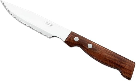 Detalle de NITRUM Arcos Serie Cuchillos Chuletero con Hoja Serrada 120 mm 🗡