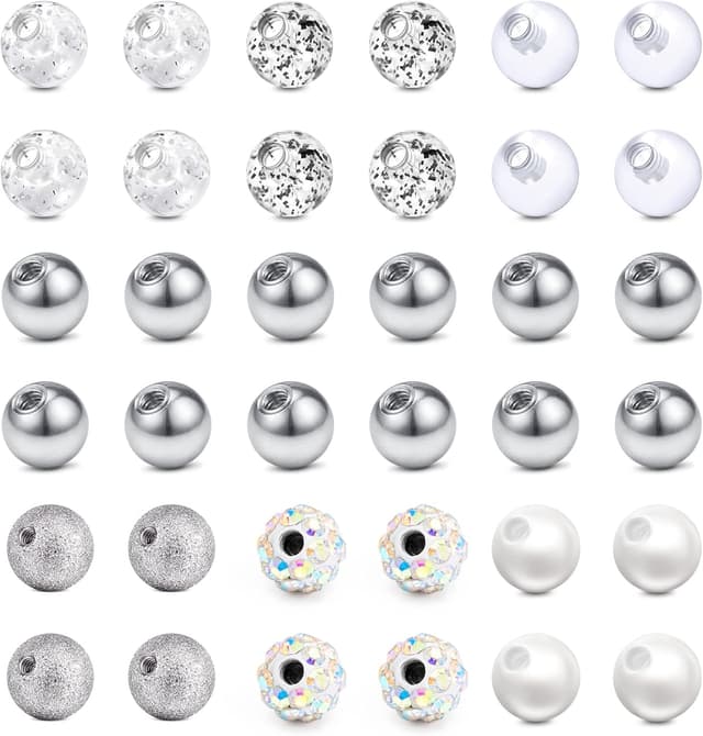 Thumbnail 3 de incaton 14G 16G Navel Ball Replacement 3mm 5mm 💍