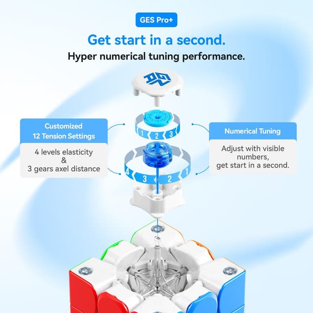 Thumbnail 1 de GAN 356 ME 3x3 Speed Cube 48 🧩