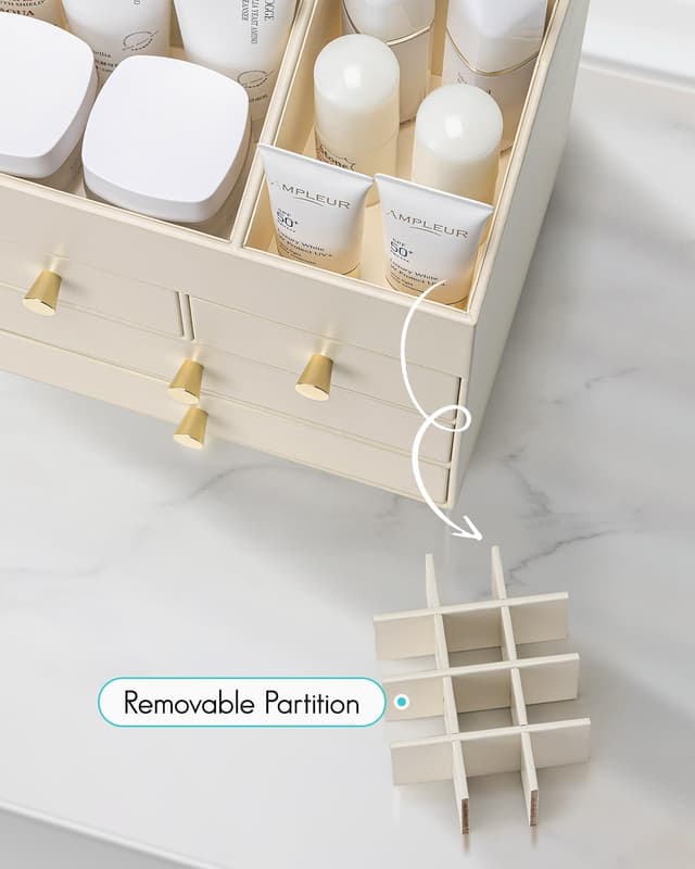 Thumbnail 5 de Vlando Makeup Organiser 4-drawer, large capacity 💄