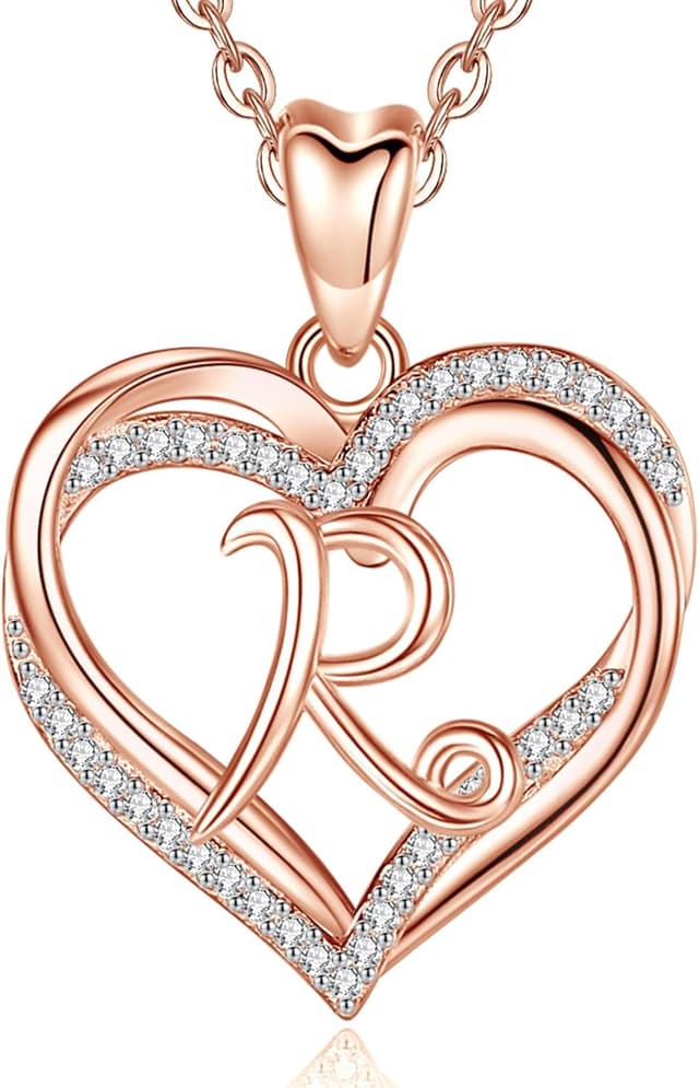 Detalle de Collana INFUSEU con ciondolo cuore e lettera A-Z in alfabeto capitale