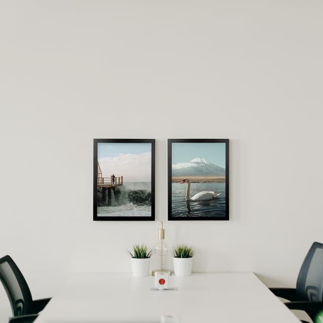 Detalle de RUN HELIX Bilderrahmen 30x40 cm Schwarz mit Passepartout und bruchsicherem Acrylglas