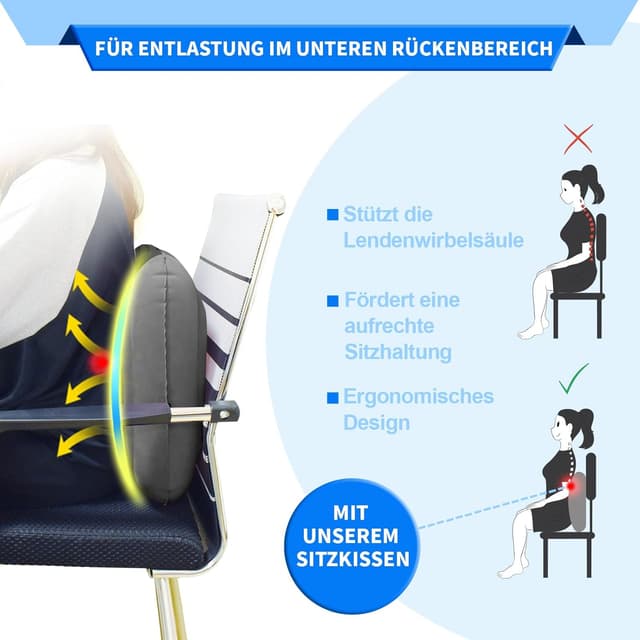 Thumbnail 6 de Nevife Donut Sitzkissen für Druckentlastung
