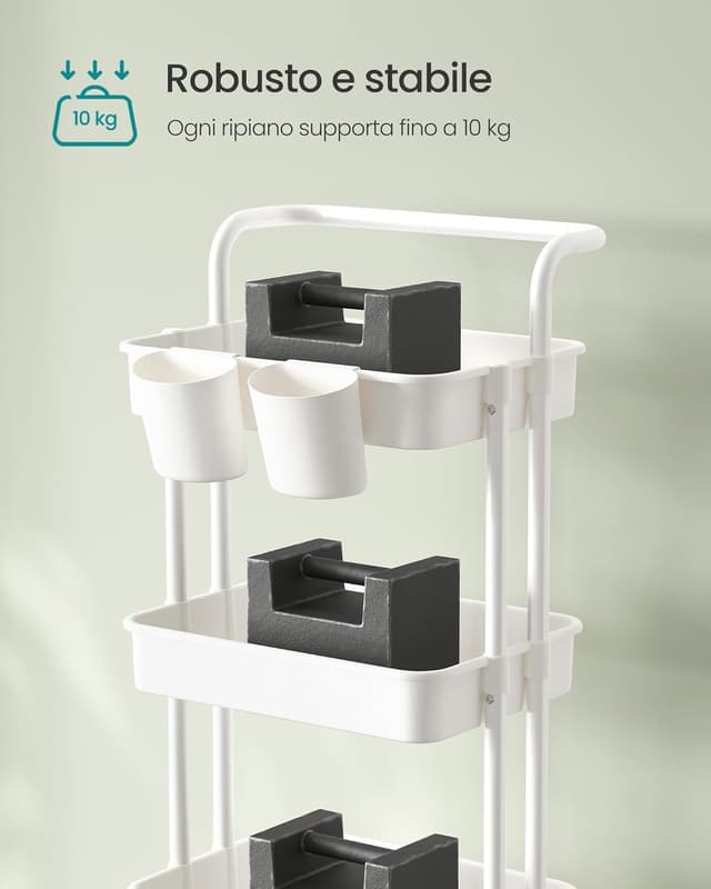 Thumbnail 5 de SONGMICS BSC077WZ01 Carrello 4 livelli 115 cm