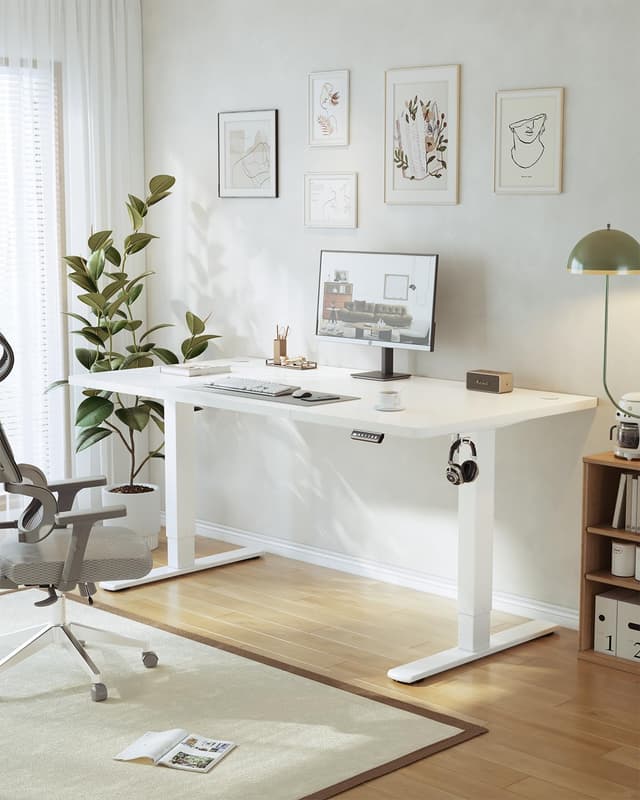 Detalle 2 de JUMMICO Höhenverstellbarer Schreibtisch 160x70cm