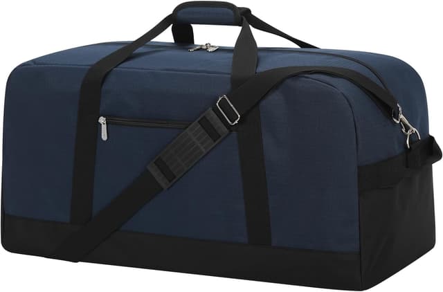 Detalle de ZZY Sac de sport homme 55L avec fond rigide détachable – Sac de voyage weekend, gym, camping et randonnée, bleu marine