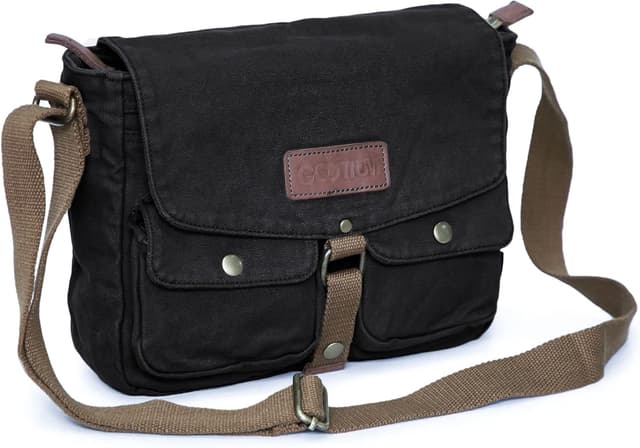 Detalle de GOOTIUM 30624 Vintage Canvas Messenger Bag