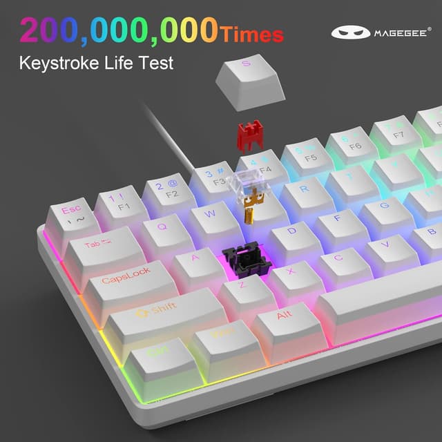 Detalle de MageGee MK-Box 60% keyboard, 68 keys