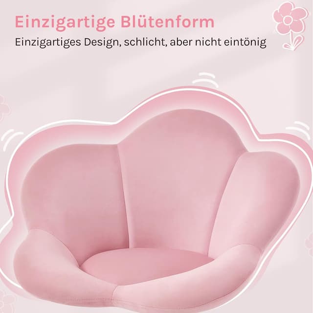 Detalle 2 de WOLTU Kinder Schreibtischstuhl Hellrosa