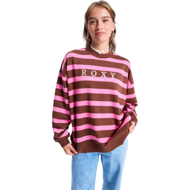 Detalle de Roxy Strictly Stripes Oversized — Sudadera mujer