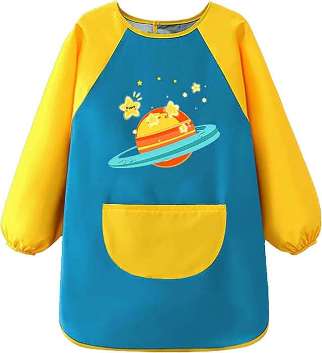 Detalle de MESU Kids Art Smock waterproof long‑sleeve apron 🎨