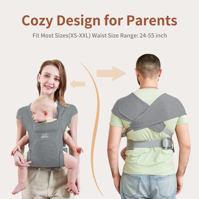 Detalle 1 de MOMTORY marsupio neonato ergonomico 3-12 kg