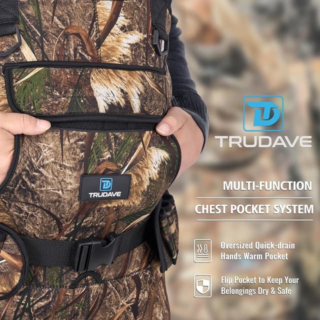 Detalle 2 de Trudave Chest Waders Waterproof Neoprene w/ Boots 🎣