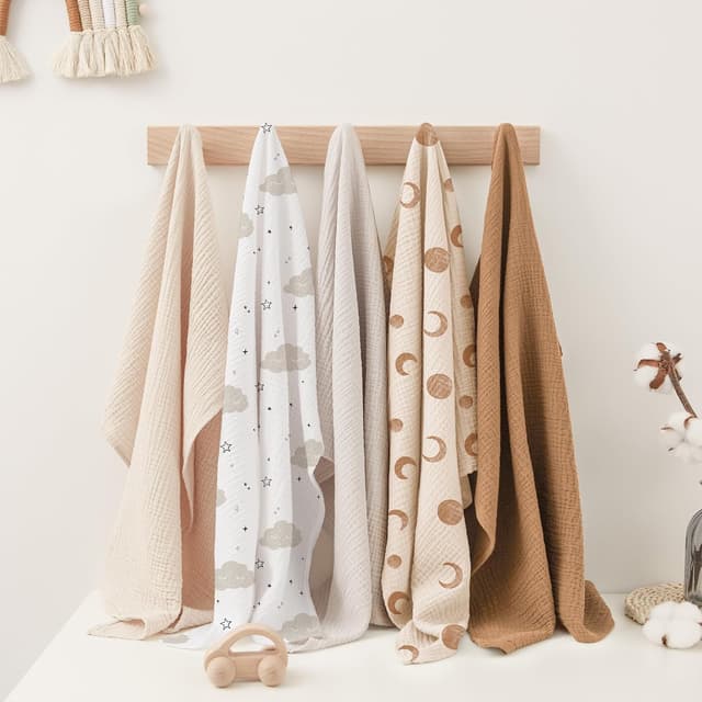 Detalle 2 de Susurration Muslin burp cloths 60 x 60 cm, 8 pack