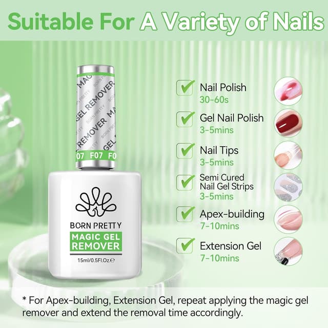 Thumbnail 5 de Born Pretty UV Nagellackentferner 2×15 ml 💅