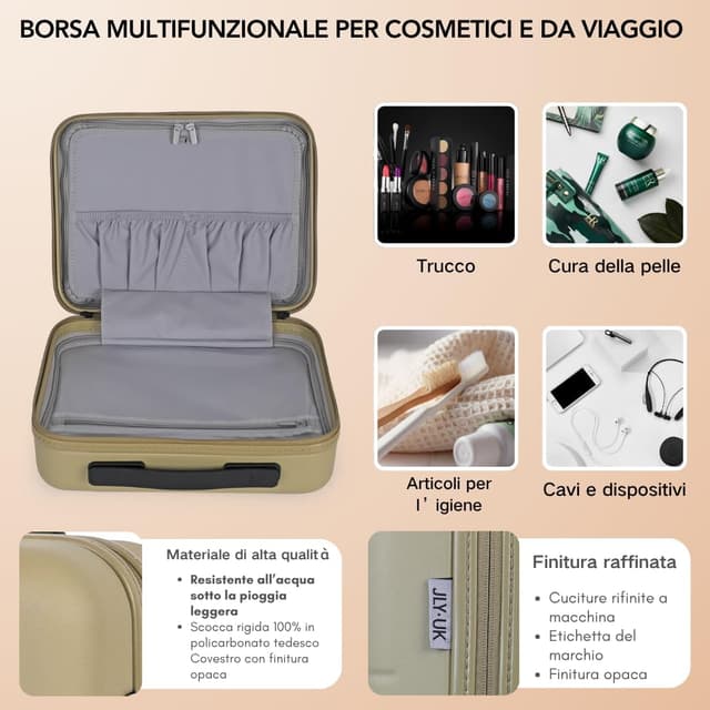 Detalle de Premium Makeup Travel Case Set polycarbonate