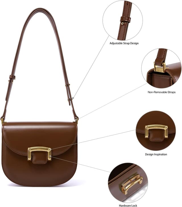 Detalle 1 de LA'FESTIN Kleine Umhängetasche Spaltleder