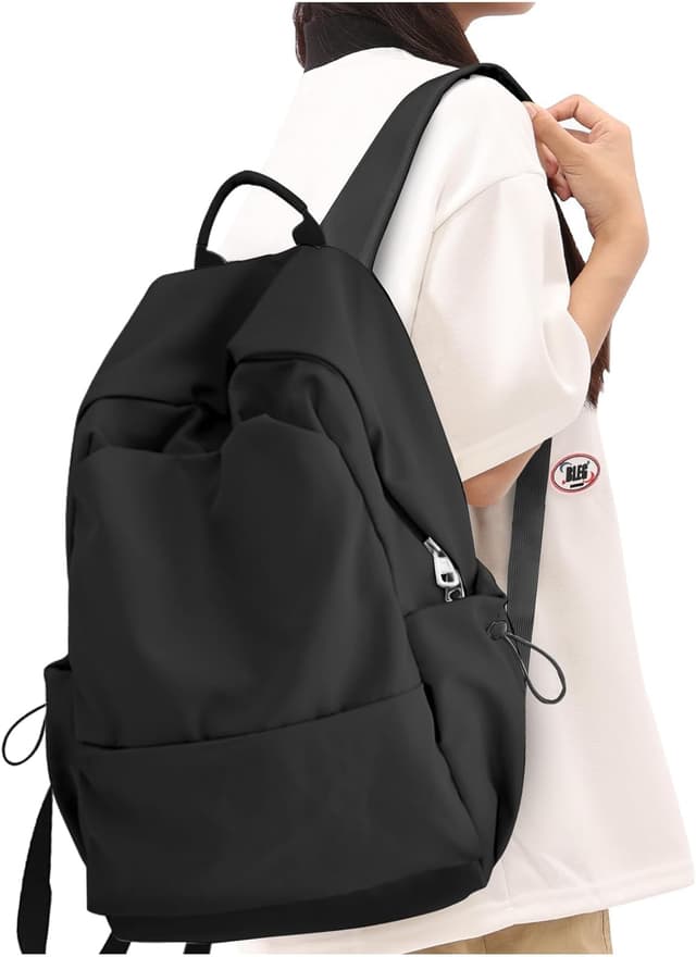 Detalle de WEPLAN Women’s School Backpack (14-inch Laptop) – Lightweight Waterproof 24.5L, H1-Black