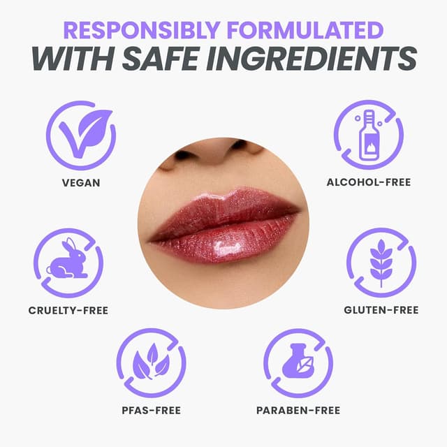 Thumbnail 5 de Wonderskin Lip Gloss Blading Top Gloss Red Glitter 3D