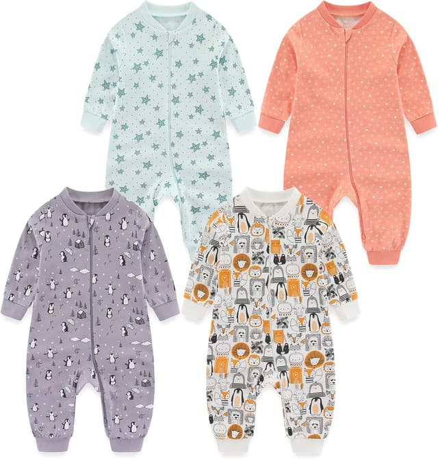 Imagen de MAMIMAKA Newborn Sleepwear 4 Pack Sleepsuits en OfertitasTOP