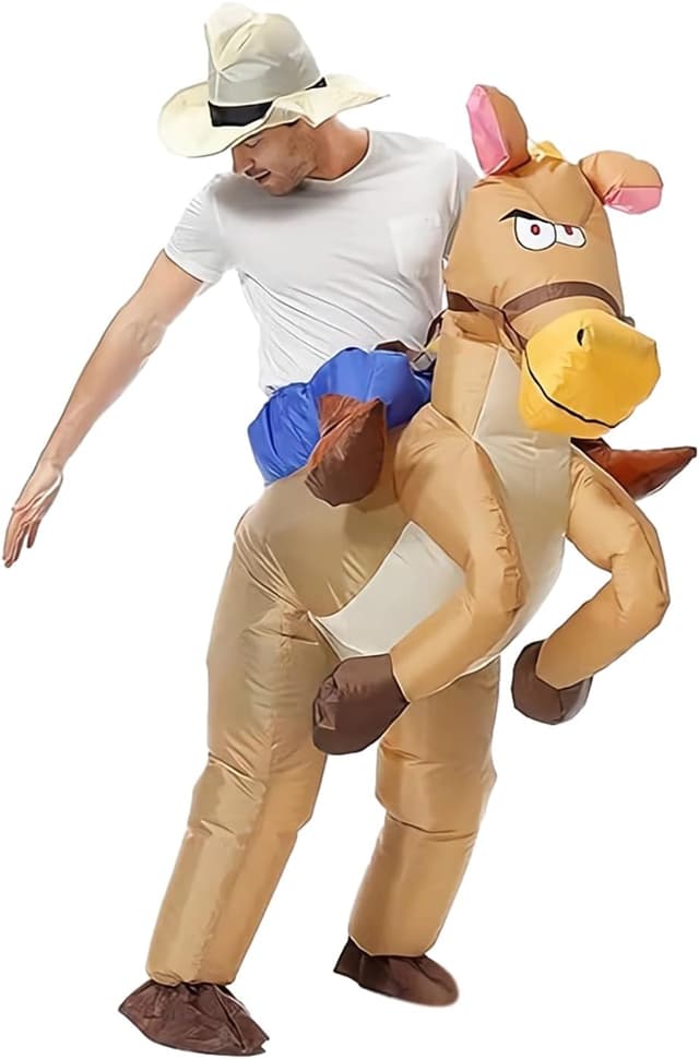 Detalle de Inflatable horse costume for adults, 3 second inflate