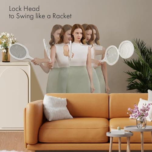 Detalle de GeckoMan raqueta mosquitos eléctrica 43 a 70 cm