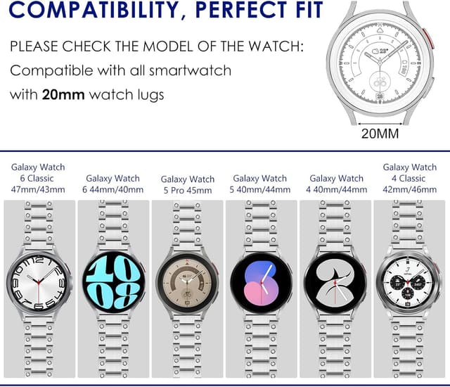 Detalle 2 de Wingle stainless steel strap 40mm watch band