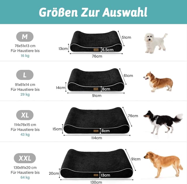 Detalle 2 de COZY KISS Hundebett 114x76x15 cm orthopädisch