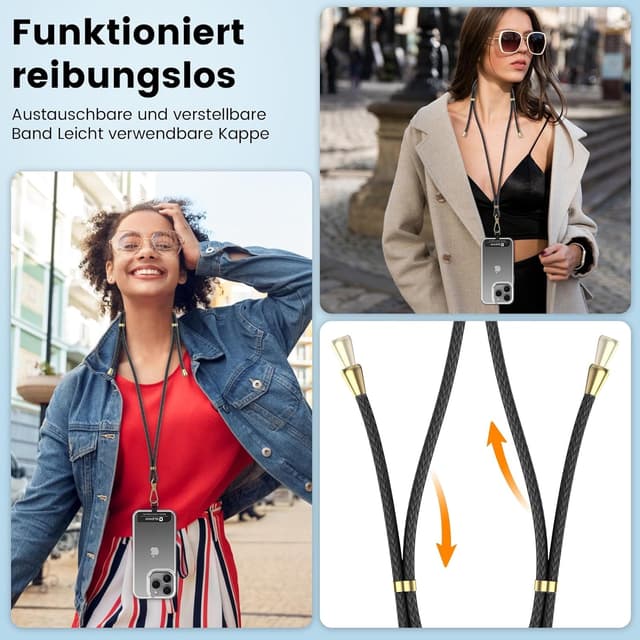 Thumbnail 6 de Cordino universale OLEPHY per telefono con catena da collo e cinturino regolabile Beige