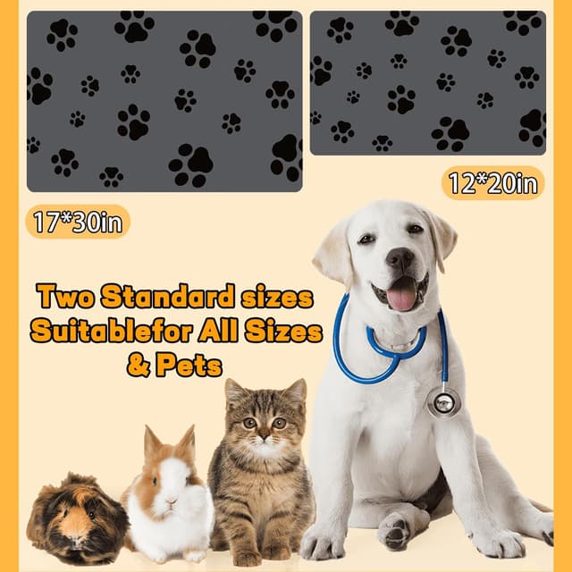 Detalle 2 de TOKLYUIE Pet Feeding Mat 30x50CM – absorbent dog & cat placemats with waterproof rubber backing