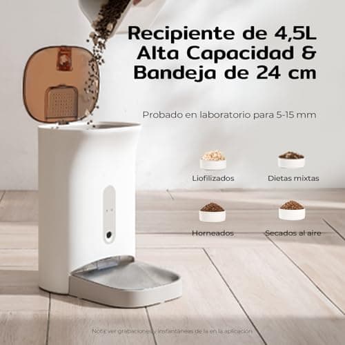 Detalle 2 de Distributeur Croquettes Chat 4,5L avec caméra HD