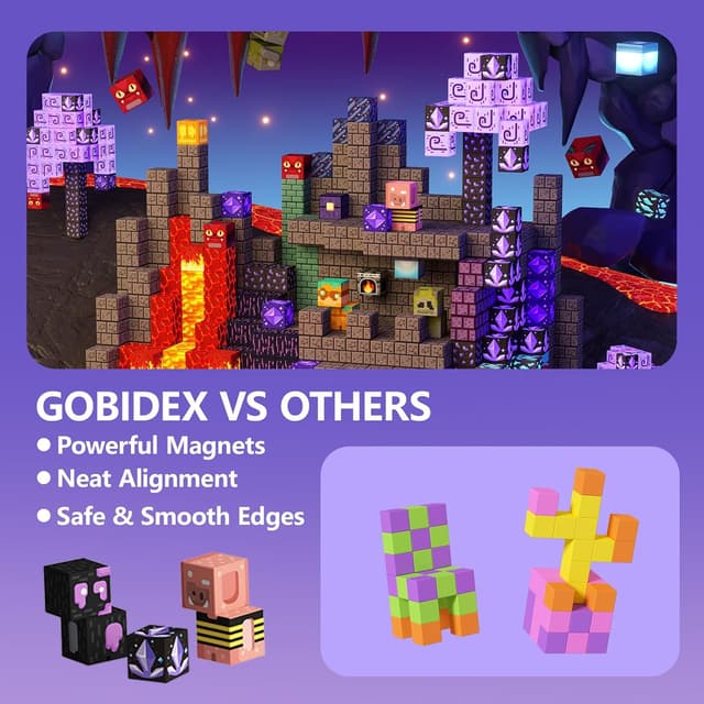 Thumbnail 4 de GobiDex 200PCS Magnetic Blocks STEM Toy 🧩