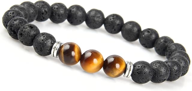 Detalle de GD GOOD.designs Chakra Pulsera de lava 16-20 cm