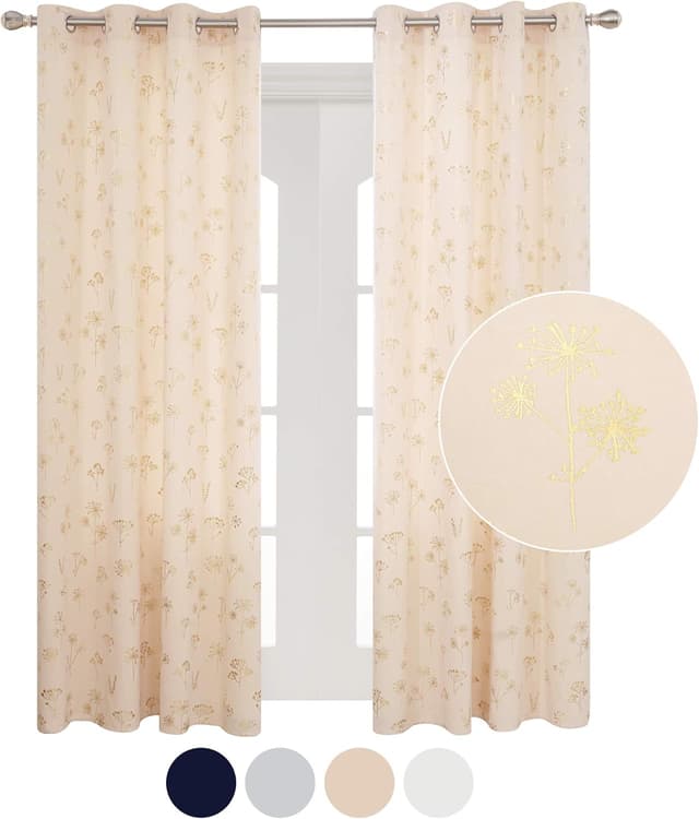 Detalle 2 de Deconovo Faux Velvet Curtains 52 x 90in