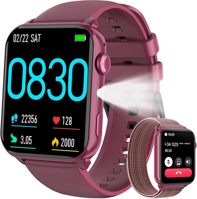 Detalle de Baolubao Smartwatch Donna con torcia LED, chiamate Bluetooth e oltre 200 quadranti
