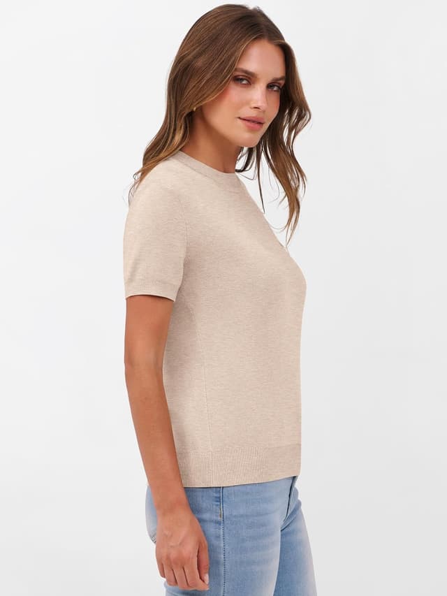 Thumbnail 6 de ANRABESS Womens Short Sleeve Wool Blend Sweater 2026
